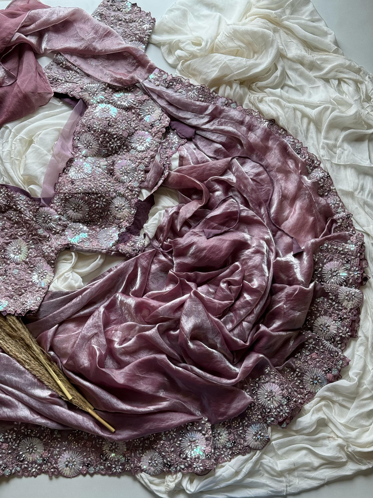 Lilac Princess Saree (Pre-Draped)